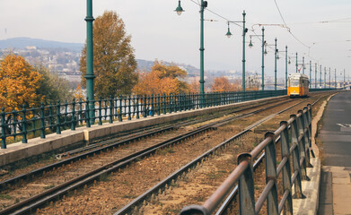 tramway à Budapest en Hongrie