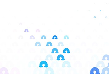 Light Blue, Yellow vector texture with rainbows, clouds.