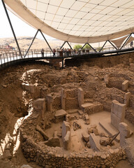 Gobeklitepe, Sanliurfa, Turkey- September 16 2020: Gobekli Tepe is an archaeological site at the...