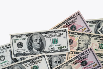 American dollars banknotes background
