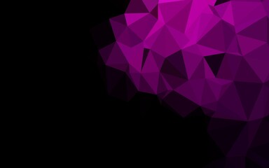 Dark Purple vector abstract polygonal layout.