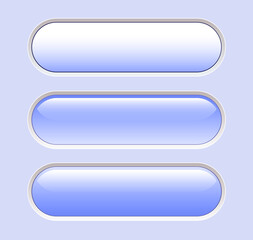 Buttons light blue isolated, interesting navigation  panel for website, editable vector illustration.