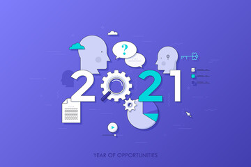 Infographic concept 2021 year of opportunities