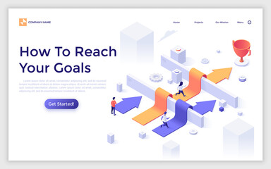 Isometric Landing Page Concept