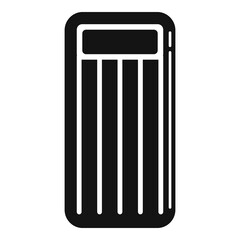 Aqua inflatable mattress icon. Simple illustration of aqua inflatable mattress vector icon for web design isolated on white background