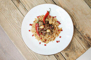 red chili peppers with rice