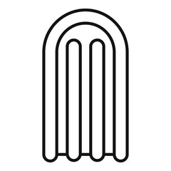 Float inflatable mattress icon. Outline float inflatable mattress vector icon for web design isolated on white background