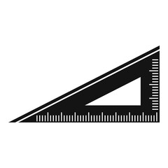 Angle ruler icon. Simple illustration of angle ruler vector icon for web design isolated on white background