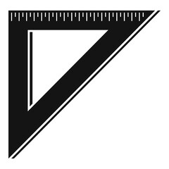 Angle metric ruler icon. Simple illustration of angle metric ruler vector icon for web design isolated on white background