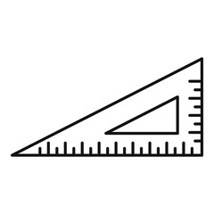 Angle ruler icon. Outline angle ruler vector icon for web design isolated on white background