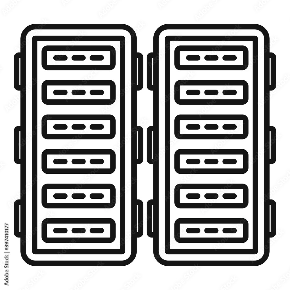 Poster testing software icon. outline testing software vector icon for web design isolated on white backgro