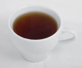 Black tea in a white Cup