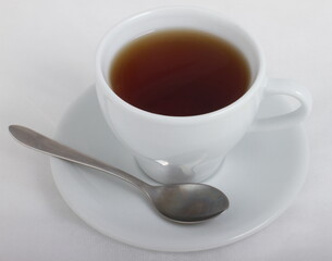 Black tea in a white Cup