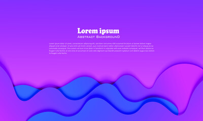 cool fluid papercut background with trendy multicolor