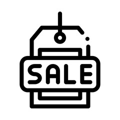 label sale black icon vector. label sale sign. isolated symbol illustration