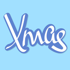 Obraz premium Xmas. Christmas calligraphy lettering design template, vector illustration