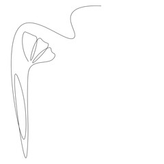 Flower on white background design, vector illustration