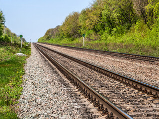 The railway goes into the distance