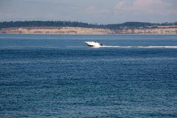 motor boat on the sea