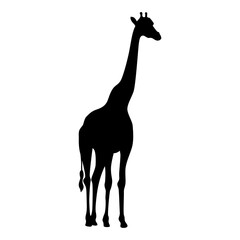 Giraffe silhouette vector illustration isolated.