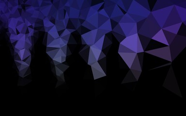 Dark Purple vector shining triangular template.