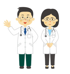 人物　医者　男女