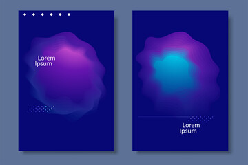 set of covers design templates with vibrant gradient background
