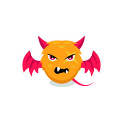 Cute monster logo. Monster logo character template vector. Character logo template.