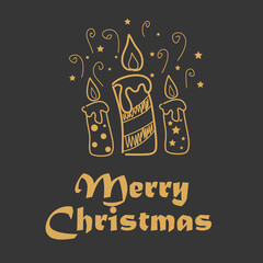 Merry christmas vector template design illustration