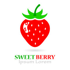 Strawberry vector logo