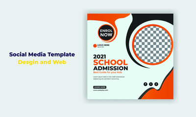 school admission social media post design