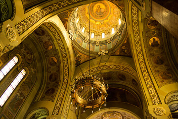 Interior of the Coronation Archbishop Cathedral. Alba Iulia, Romania.