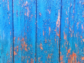 aged blue painted grunge wood texture background. Vintage wood background