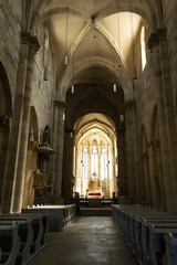 Fototapeta premium Interior of the St. Michael's Cathedral, Roman Catholic cathedral, the oldest and the longest cathedral in the country. Alba Iulia, Romania.