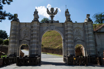 First gate of the Alba Carolina fortress. Alba Iulia, Romania.