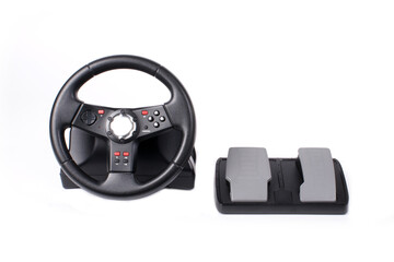 Fototapeta premium computer steering wheel