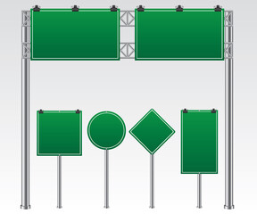 Road sign green illustration