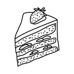 Shoto Keki Icon. Doodle Hand Drawn or Outline Icon Style