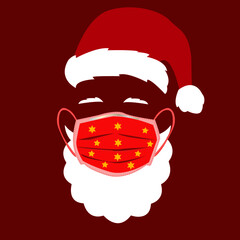 santa claus with christmas ball