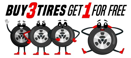 Wheels and tyre fitting service ad © Double Brain