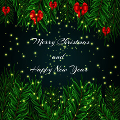 Christmas and New Year greeting card