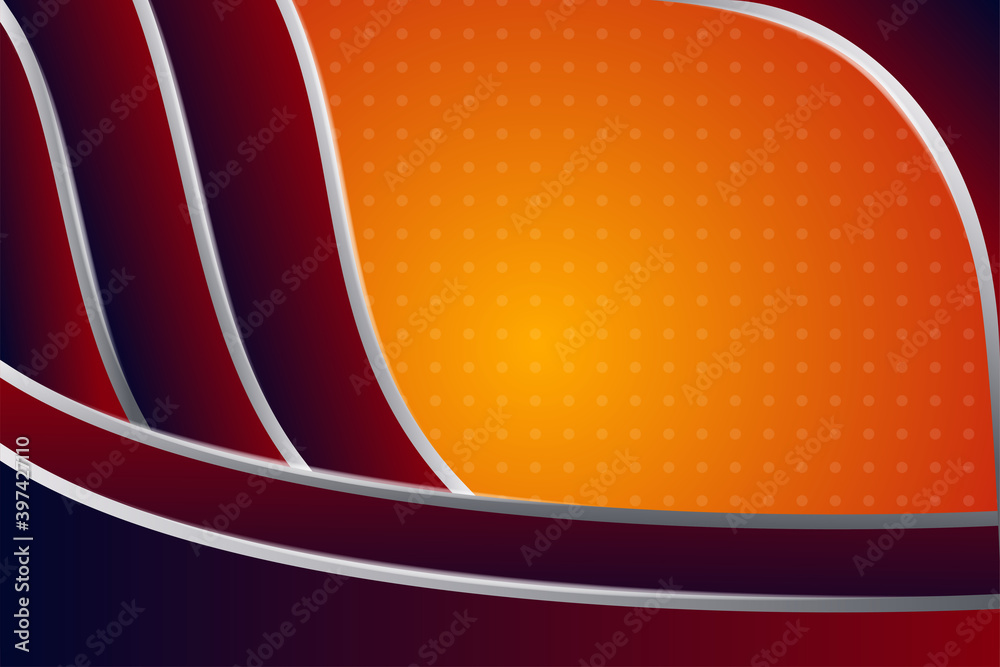 Poster abstract geometric background use horizontal layout. orange space with transparency white of dot pat