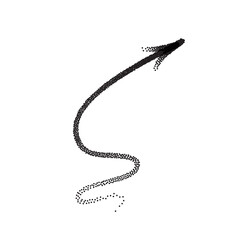 Handdrawn stipple arrow vector in sketch style isolated on white background. Arrows pencil vector illustration.