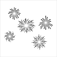 fire work icon Vector Illustration design Logo template