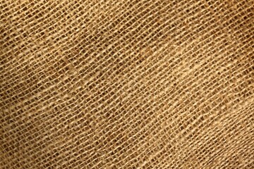 Sackcloth burlap woven texture background.  Burlap background and texture with interesting light.