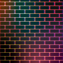 neon brick wall