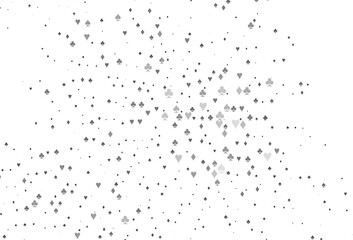 Light Silver, Gray vector background with cards signs.