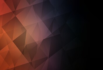 Dark Blue, Yellow vector abstract polygonal pattern.