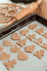 christmas gingerbread cookies in plate isolated