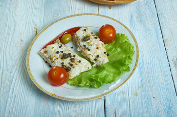 Filetti di orata al pepe verde